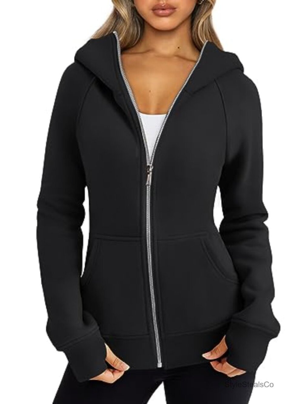 Women's Zip Up Hoodie Fleece Jacket Full Zip Sweatshirt Casual Fall Winter